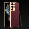 Case Samsung de Couro com Chapeamento de Luxo