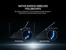 Rapoo VT7 MAX/VT7 — 8K Wireless Gaming Mouse, 53g, Up to 750h Battery