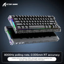 ATTACK SHARK R68 HE — 60% 8K Hall Effect Gaming Keyboard, Carbon Fiber RGB