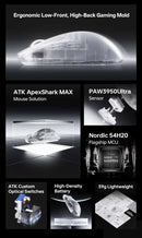 ATK Blazing Sky ZERO Ultralight Wireless Gaming Mouse Dual 8K PAW3950Ultra Transducer Wireless Mouse Ergonomic Mouse Foggy Mice