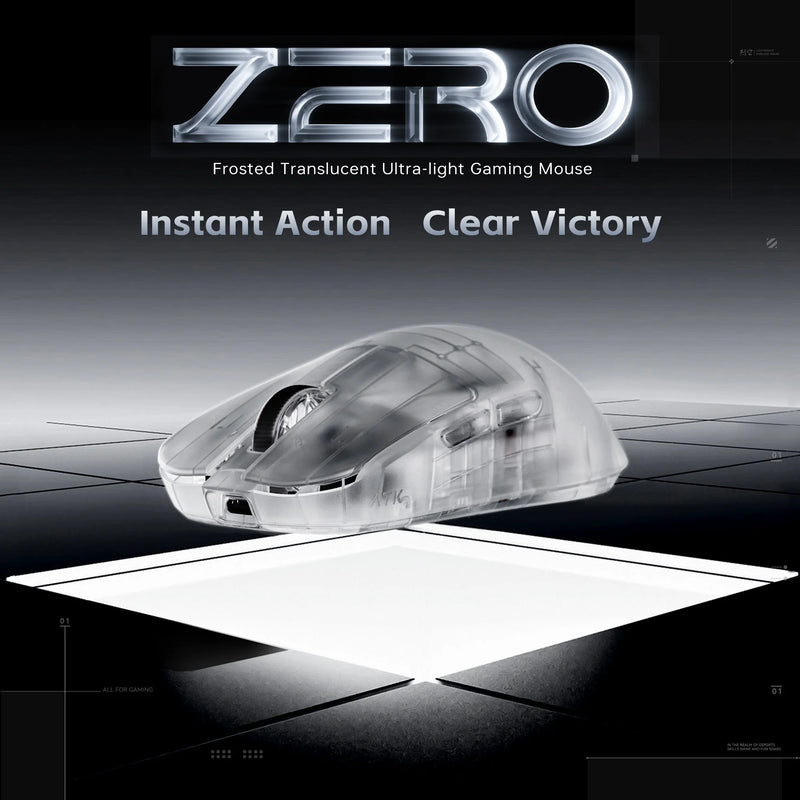ATK Blazing Sky ZERO Ultralight Wireless Gaming Mouse Dual 8K PAW3950Ultra Transducer Wireless Mouse Ergonomic Mouse Foggy Mice