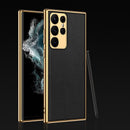 Case Samsung de Couro com Chapeamento de Luxo