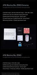 ATK Blazing Sky ZERO Ultralight Wireless Gaming Mouse Dual 8K PAW3950Ultra Transducer Wireless Mouse Ergonomic Mouse Foggy Mice