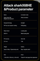 Attack Shark X68HE Magnetic Keyboard – Rapid Trigger 8000Hz