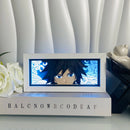 3D Anime LED Light Box — Paper Carving Night Lamp & Bedroom Decor