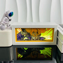3D Anime LED Light Box — Paper Carving Night Lamp & Bedroom Decor