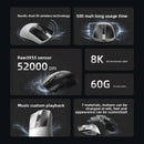 IPI HAZEX — 3-Mode 8K Wireless Gaming Mouse, PAW3395, TMR & Vibration Sensing