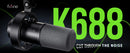 FIFINE K688 USB/XLR Dynamic Microphone – Shock Mount & Mute