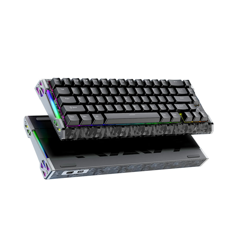 ATTACK SHARK R68 HE — 60% 8K Hall Effect Gaming Keyboard, Carbon Fiber RGB