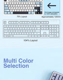 AULA F75 – 75% Wireless Gaming Keyboard, Gasket Mount